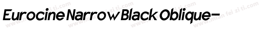 Eurocine Narrow Black Oblique字体转换